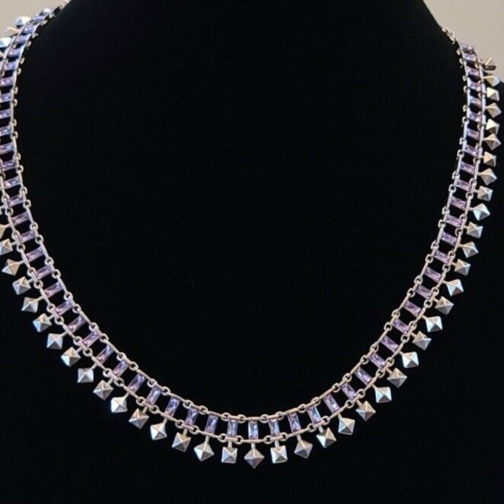 Kendra Scott Oscar Silver Lilac Necklace NWT